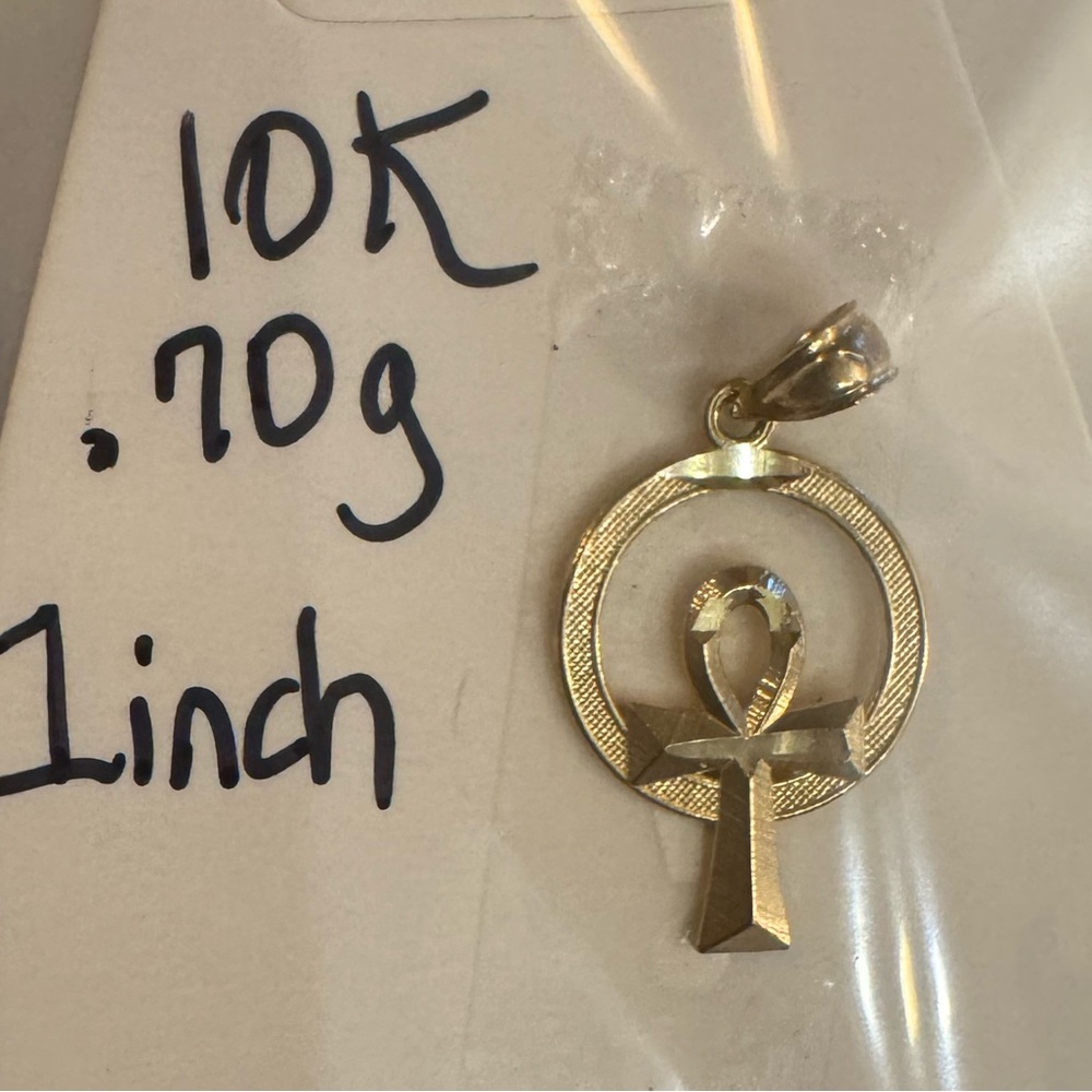 10k real Gold Ankh Pendant